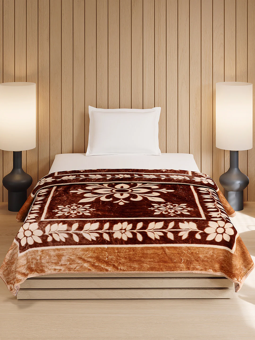 Printed Double Bed 1 Ply, 540 GSM Blanket for Winter - (Relation PVC) - Image 2