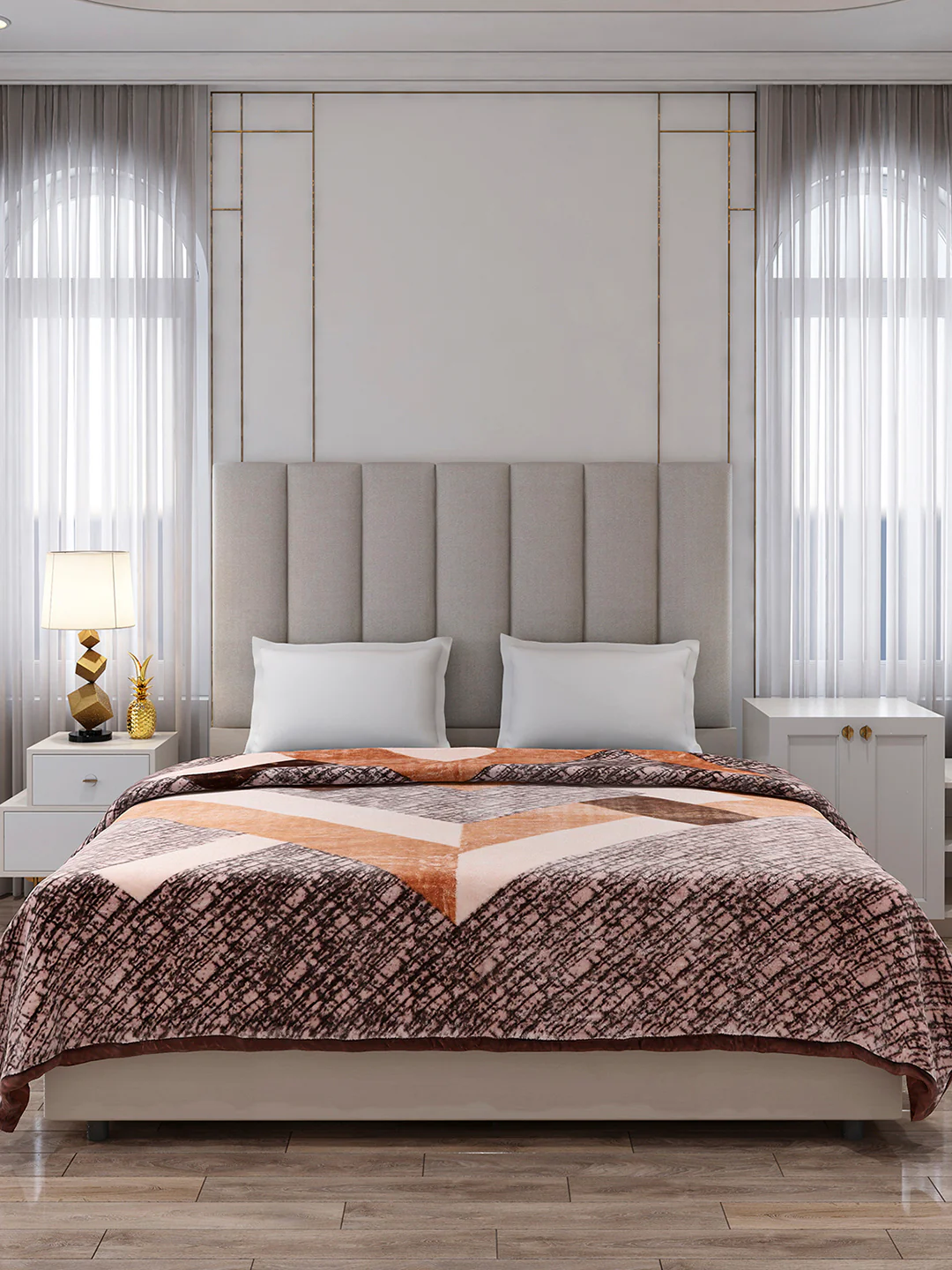 Printed Double Bed 1 Ply Blanket for Mild Winter - (Regal) - Image 2