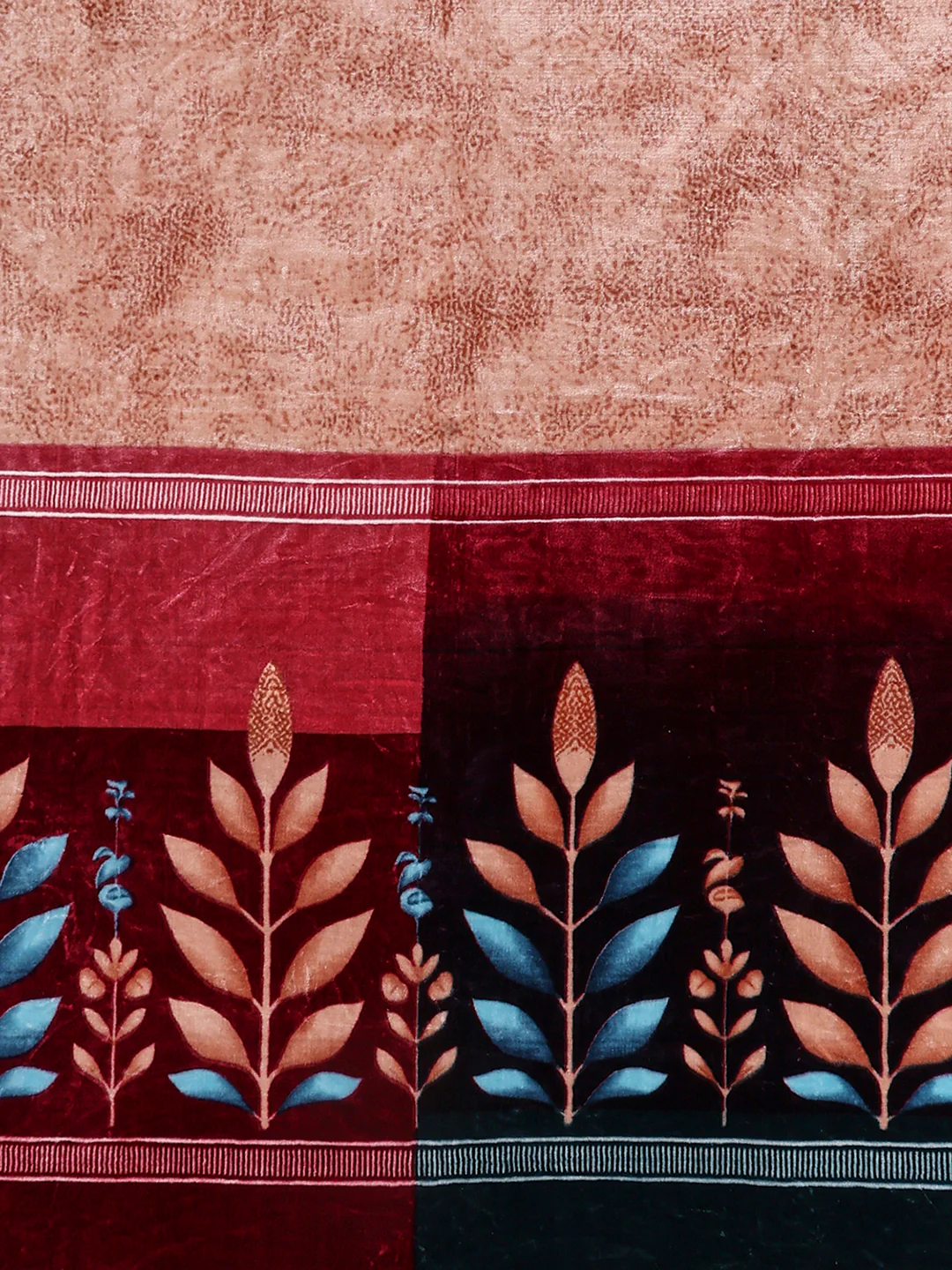 Printed Double Bed 1 Ply, 549 GSM Blanket for Mild Winter - (Roman Box) - Image 6