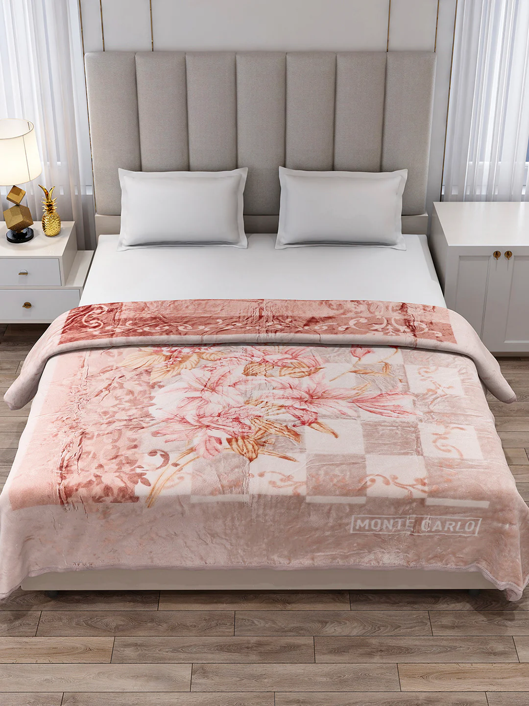 Printed Double Bed 1 Ply, 530 GSM Super Soft Blanket for Mild Winter - (Roman Plus) - Image 3