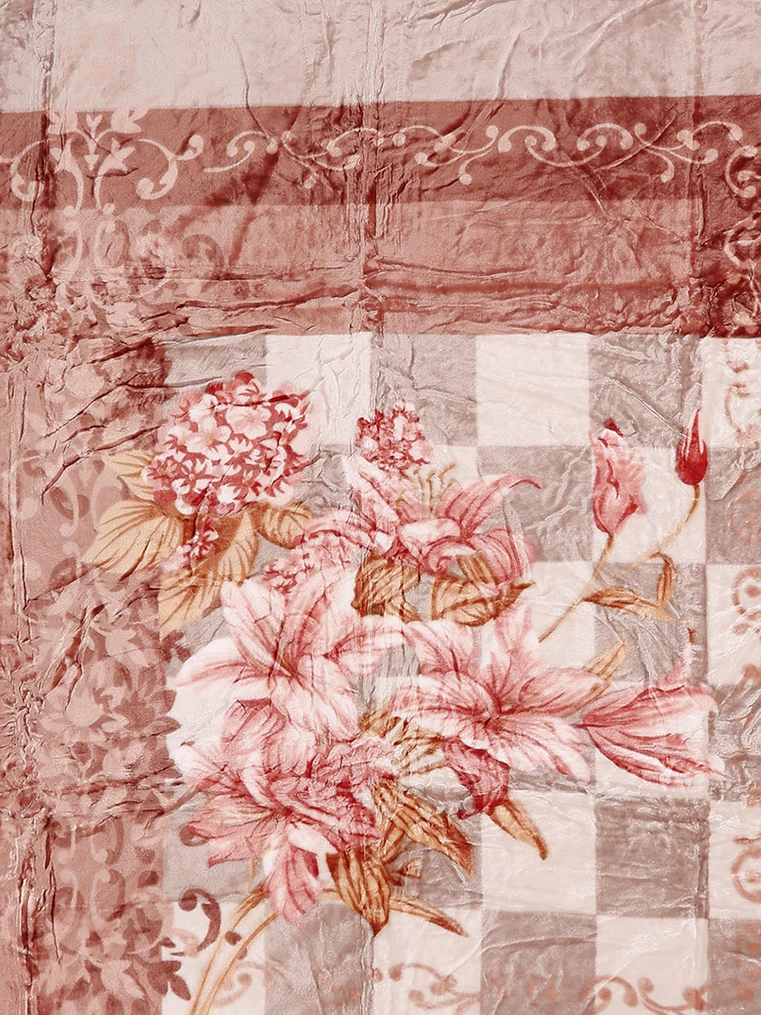 Printed Double Bed 1 Ply, 530 GSM Super Soft Blanket for Mild Winter - (Roman Plus) - Image 6