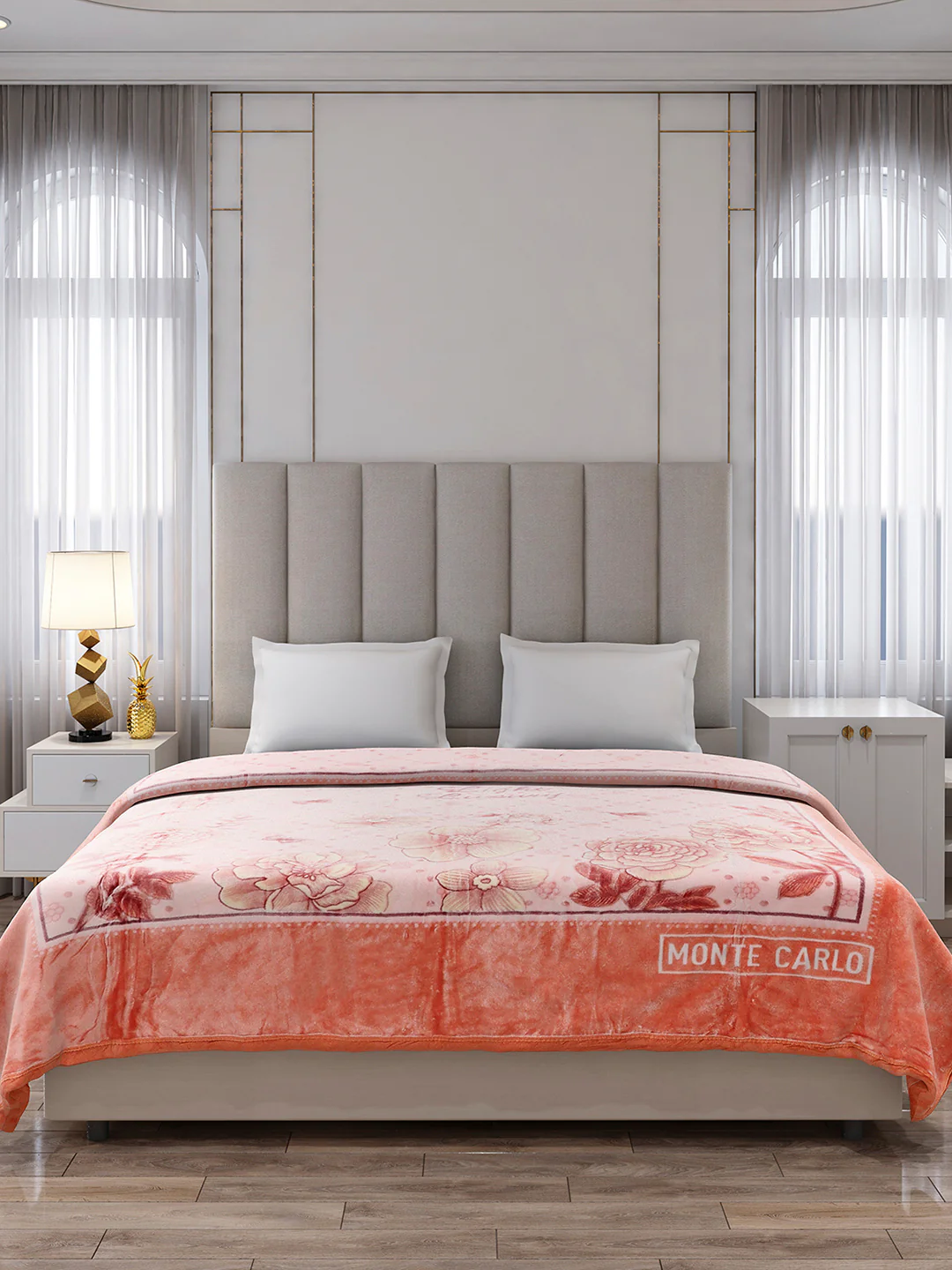 Printed Double Bed 1 Ply, 530 GSM Super Soft Blanket for Mild Winter - (Roman Plus) - Image 2