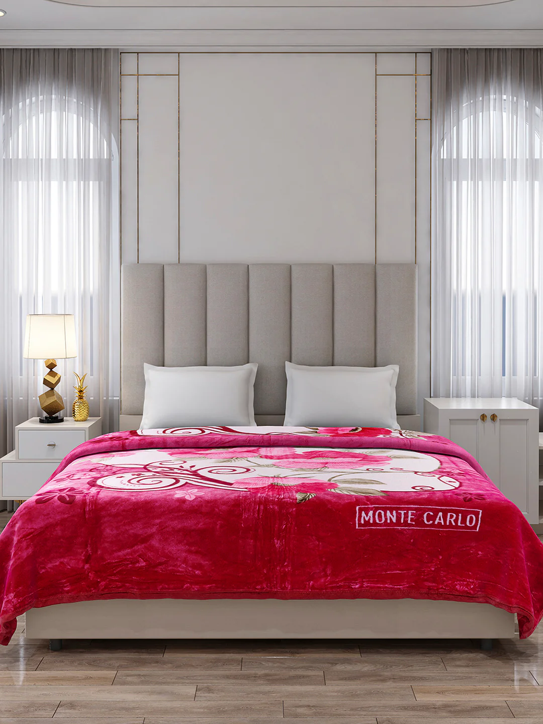 Printed Double Bed 1 Ply, 530 GSM Super Soft Blanket for Mild Winter - (Roman Plus) - Image 2