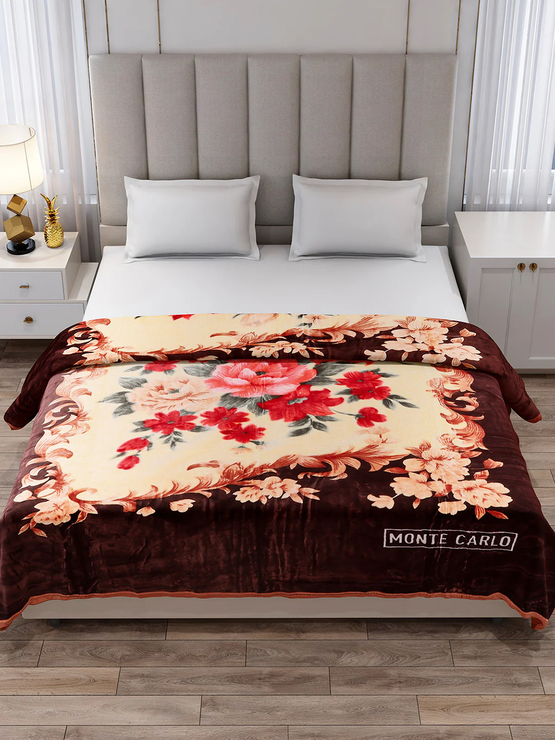 Printed Double Bed 1 Ply, 530 GSM Super Soft Blanket for Mild Winter - (Roman Plus) - Image 3