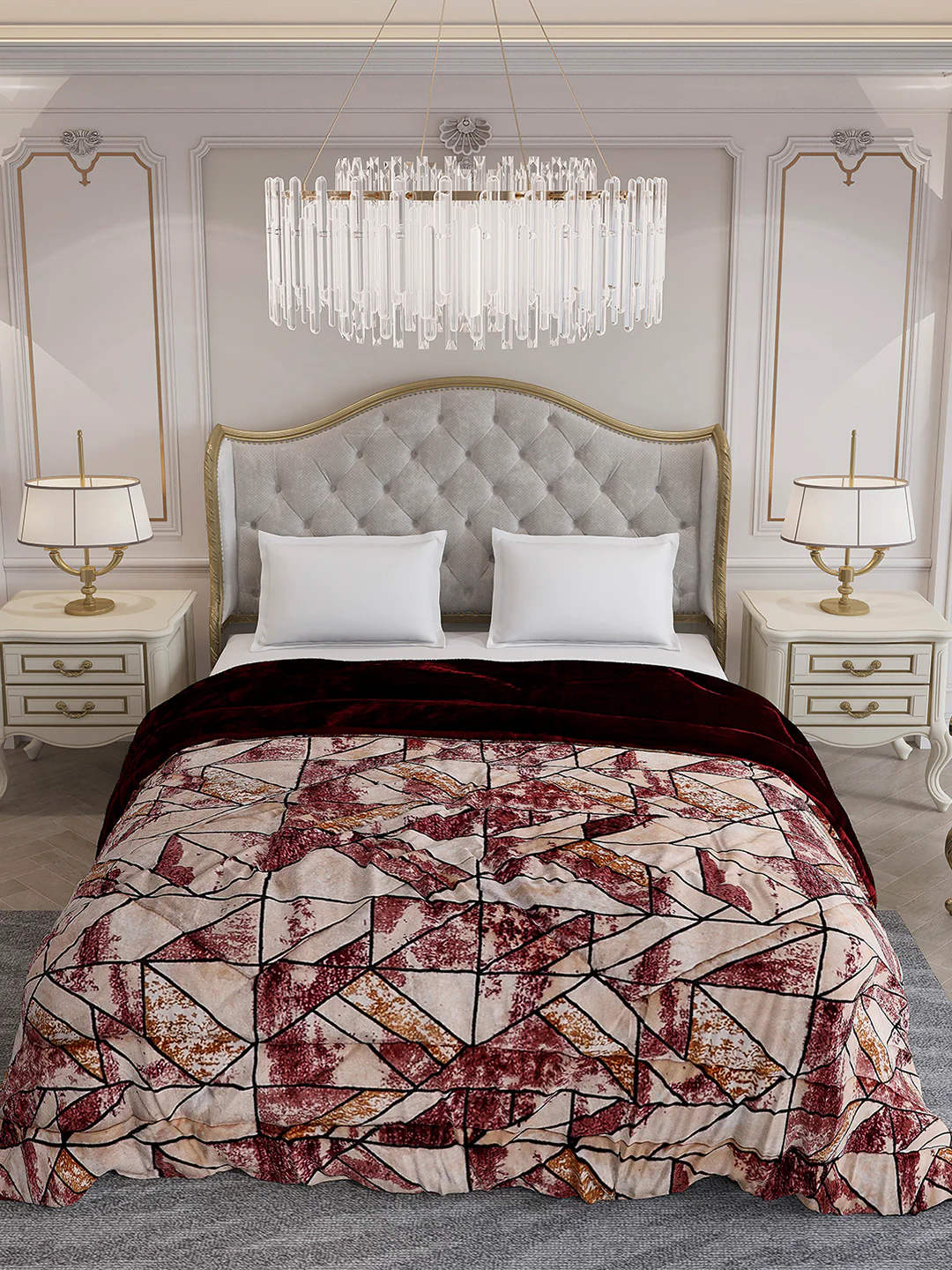 Printed Double Bed 1009 GSM Comforter for Winter - (Wild Beauty) - Image 3