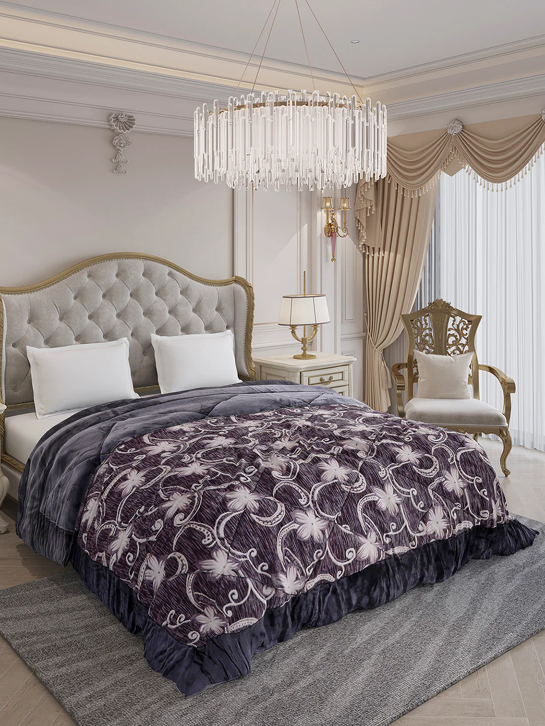 Printed Double Bed 1026 GSM Comforter for Winter - (Alia) - Image 4