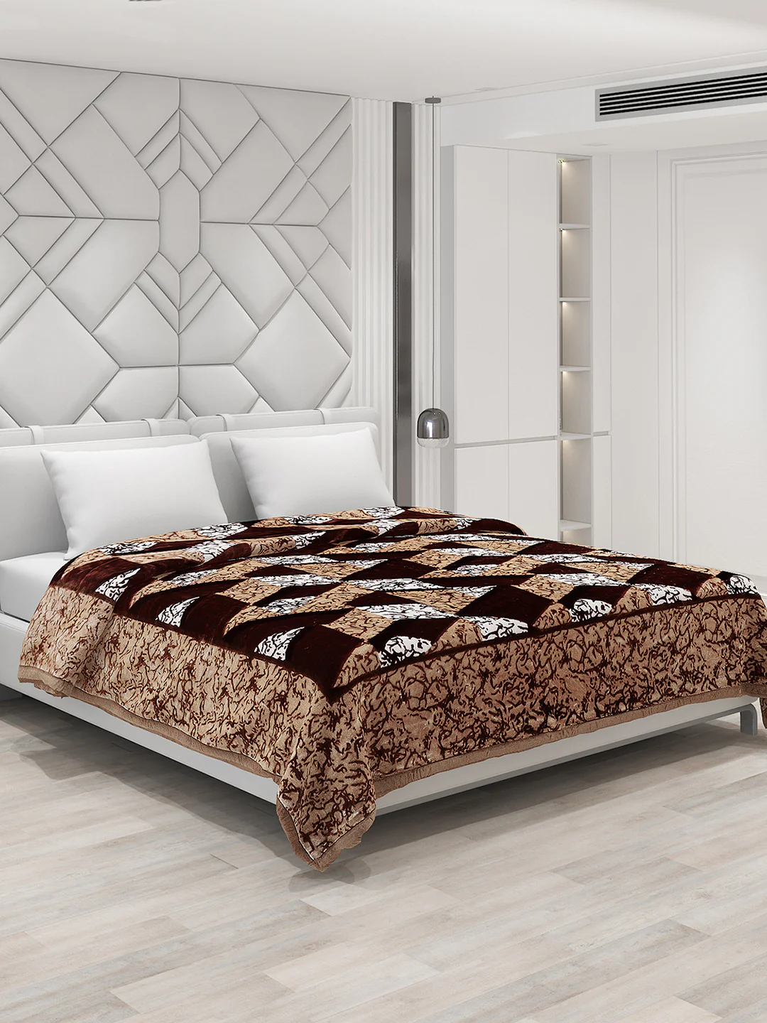 Printed Double Bed 1041 GSM Blanket Apricot 2 Ply (Weight 5.5 kg) - Image 4