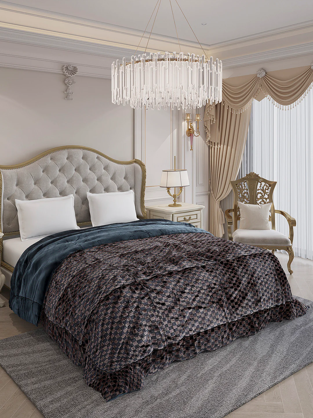 Printed Double Bed 1061 GSM Comforter for Winter - (Peterburg) - Image 4