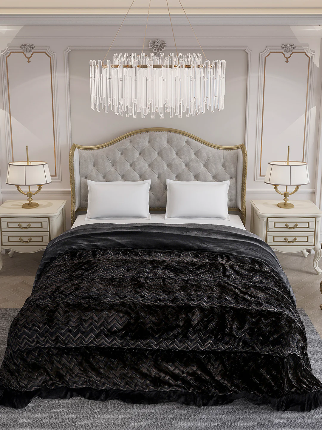 Printed Double Bed 1078 GSM Comforter for Winter - (Delicate) - Image 3