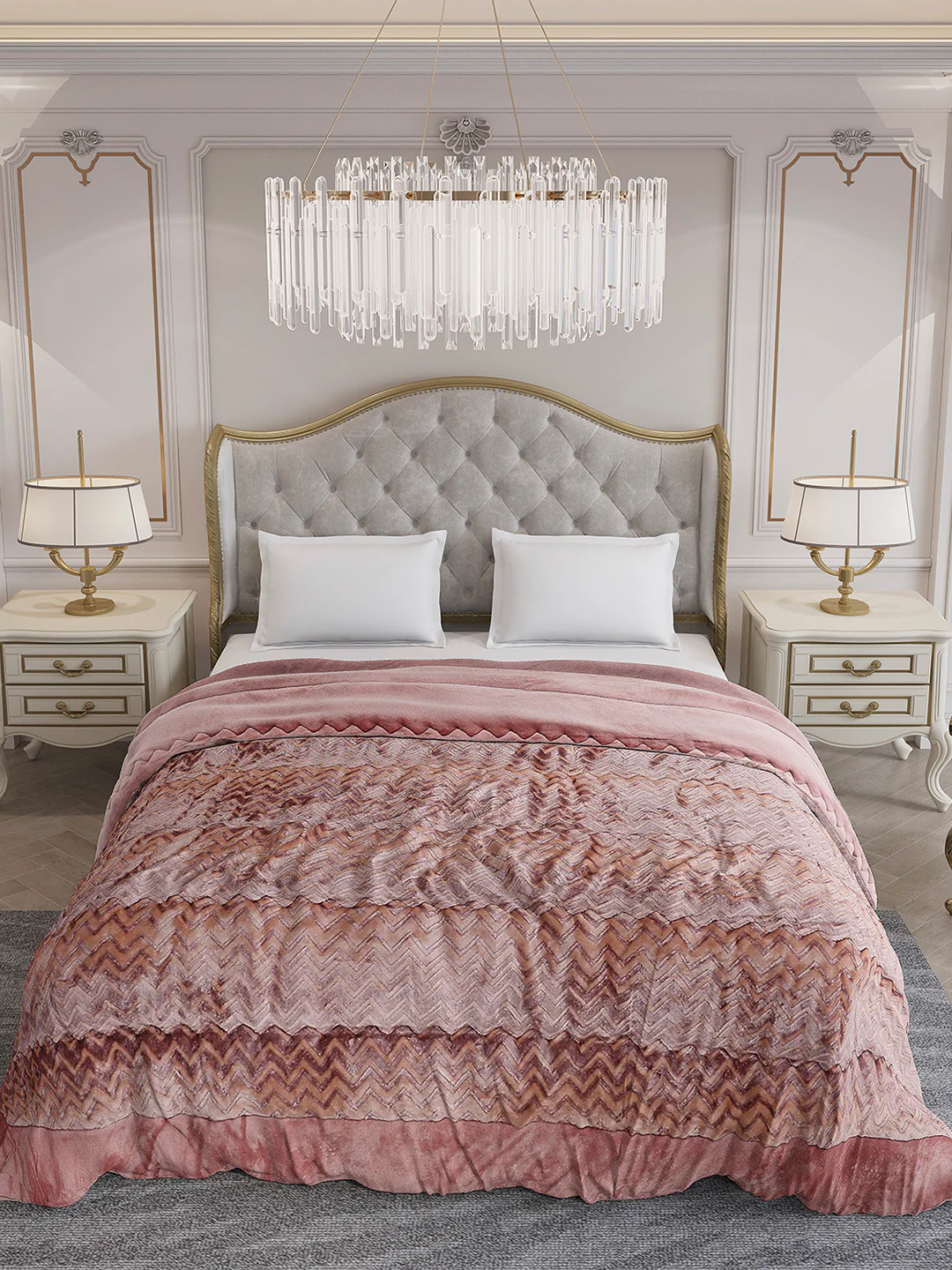 Printed Double Bed 1078 GSM Comforter for Winter - (Delicate) - Image 3