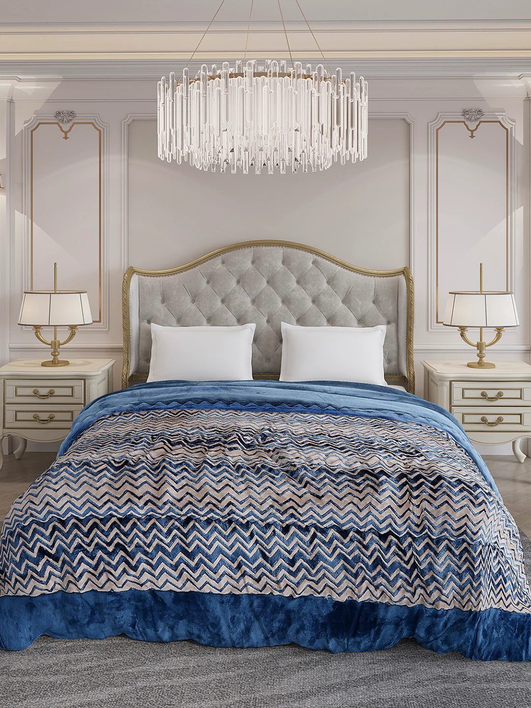 Printed Double Bed 1078 GSM Comforter for Winter - (Delicate) - Image 2
