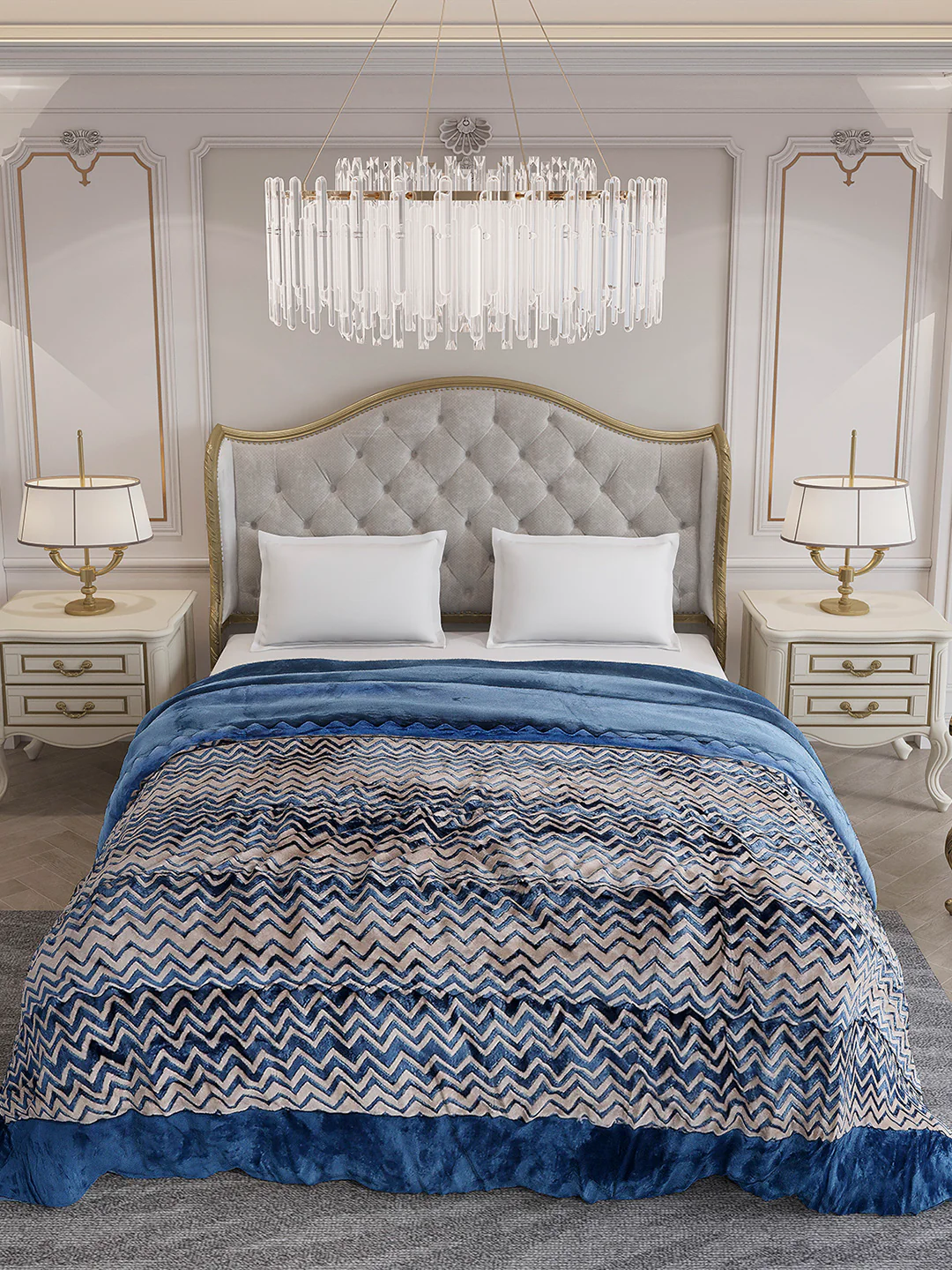Printed Double Bed 1078 GSM Comforter for Winter - (Delicate) - Image 3