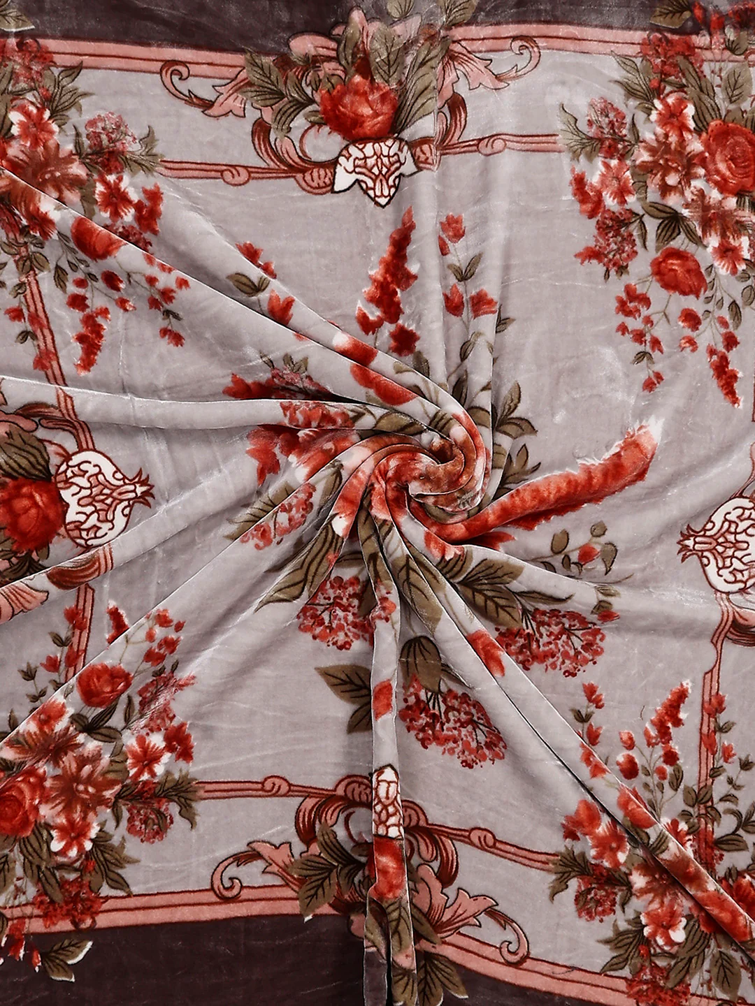 Printed Double Bed 2 Ply, 1042 GSM Blanket for Winter - (Emilia) - Image 6