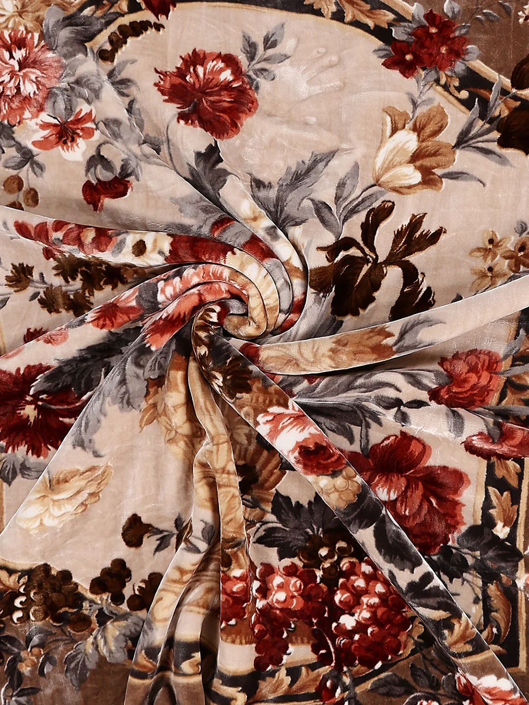 Printed Double Bed 2 Ply, 1042 GSM Cloudy Blanket for Heavy Winter - (Emilia) - Image 7