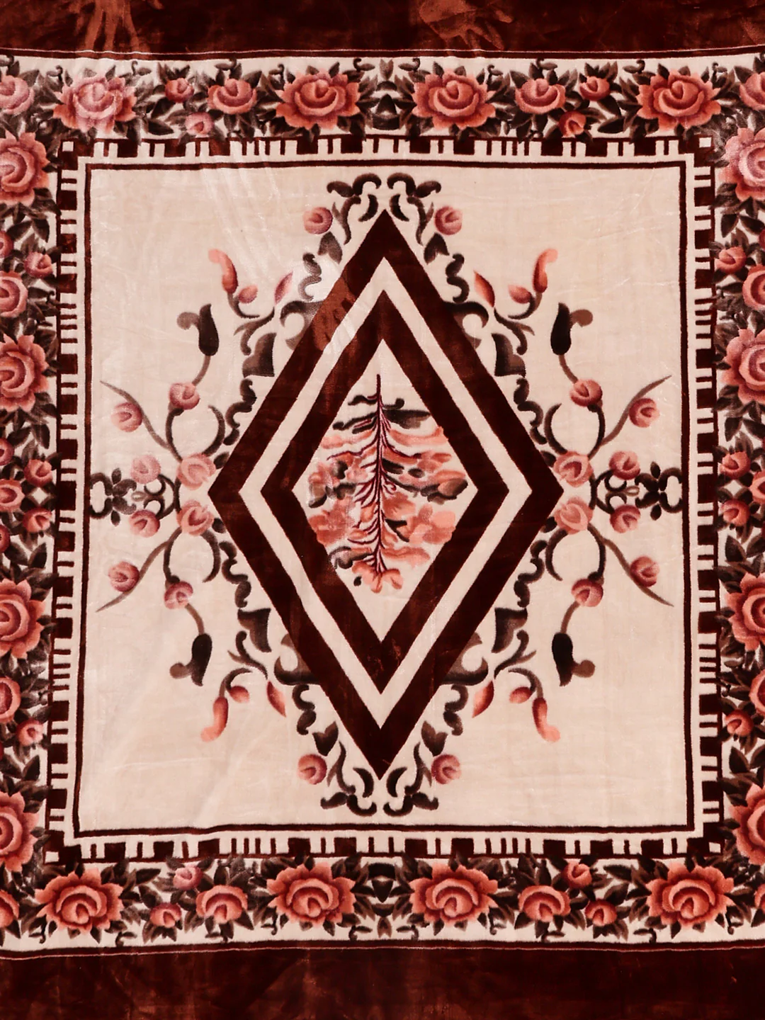 Printed Double Bed 2 Ply, 1042 GSM Cloudy Blanket for Heavy Winter - (Emilia) - Image 6