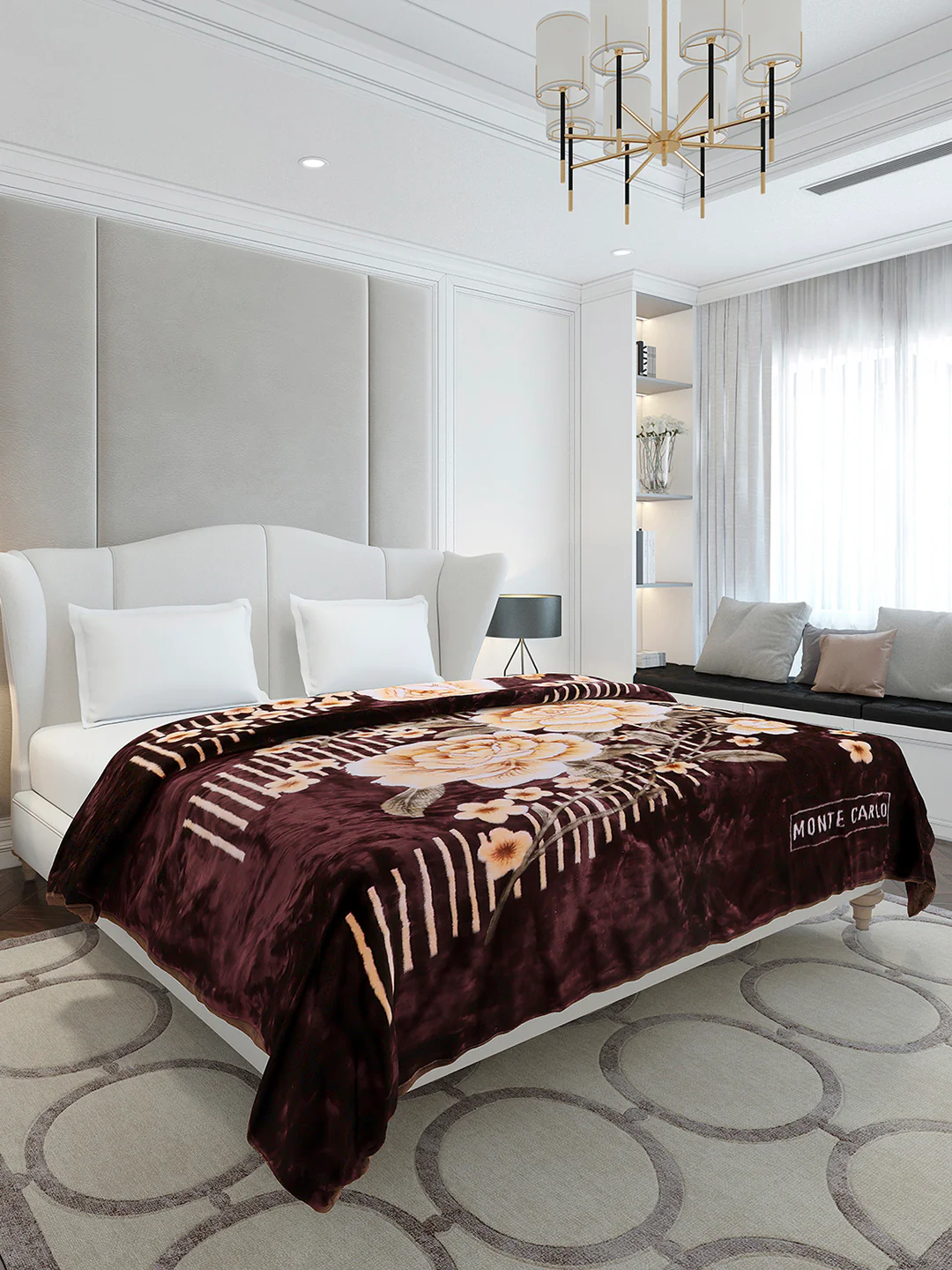 Printed Double Bed 2 Ply, 852 GSM Blanket for Heavy Winter - (Marshal) - Image 4