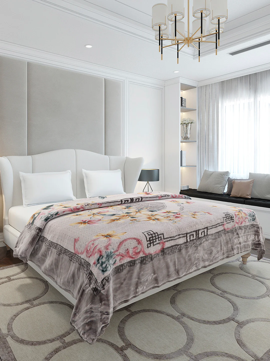 Printed Double Bed 2 Ply, 852 GSM Blanket for Heavy Winter - (Marshal) - Image 4