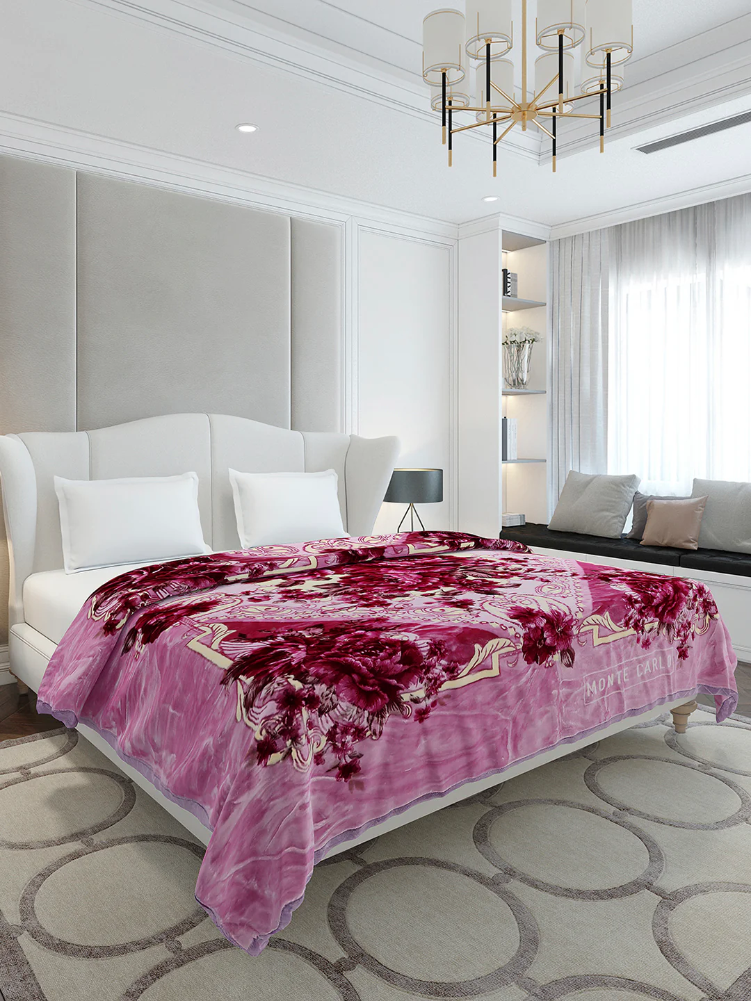 Printed Double Bed 2 Ply, 1136 GSM Blanket for Heavy Winter - (Monarch) - Image 4