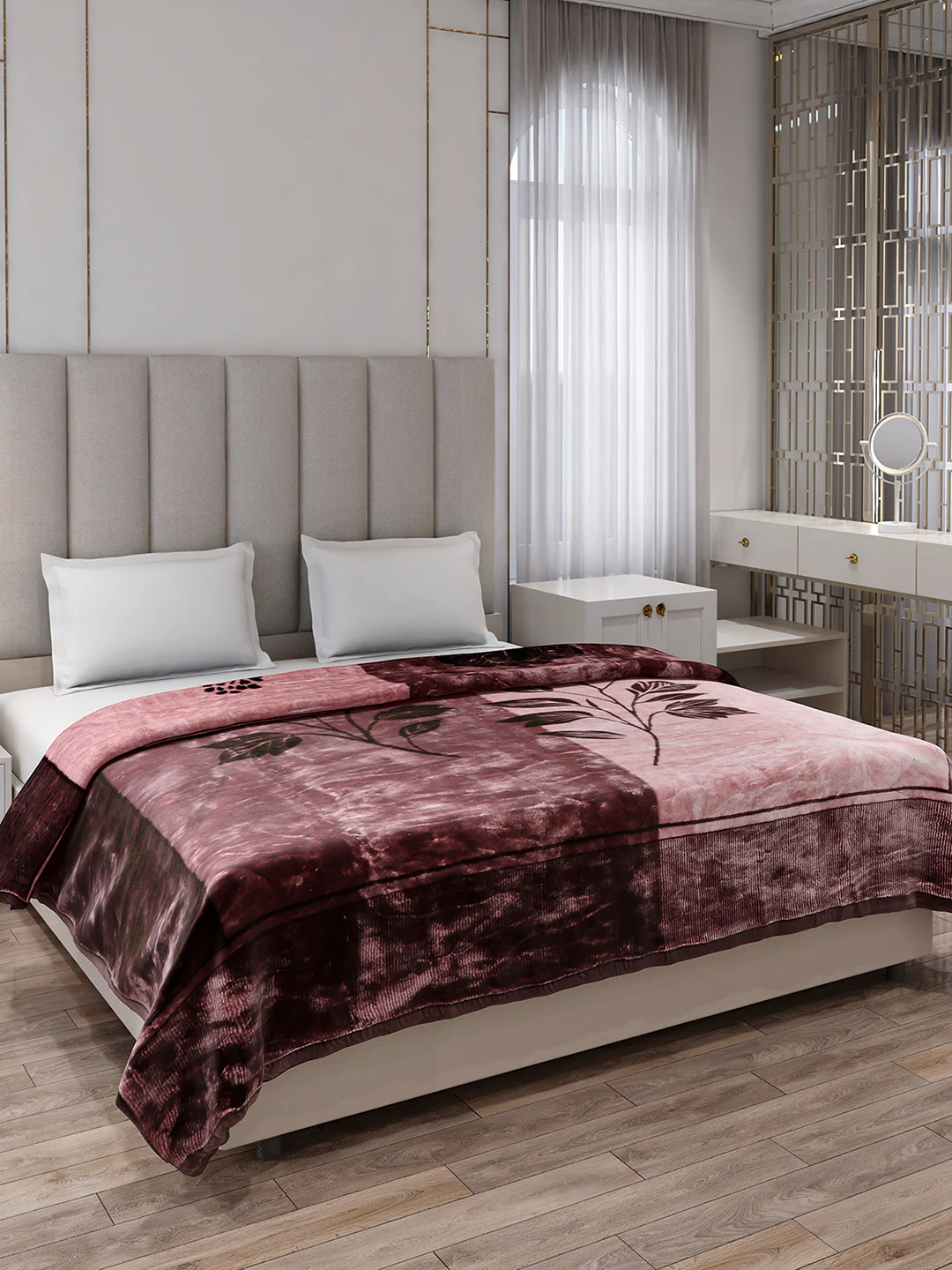 Printed Double Bed 2 Ply, 871 GSM Blanket for Heavy Winter - (Moon Valley Box) - Image 4