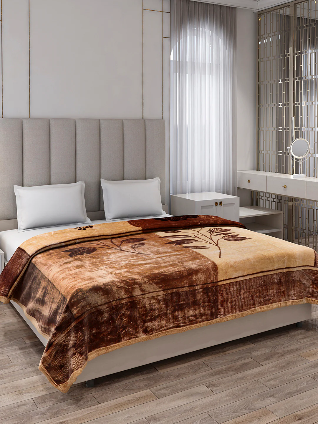 Printed Double Bed 2 Ply, 871 GSM Blanket for Heavy Winter - (Moon Valley Box) - Image 4