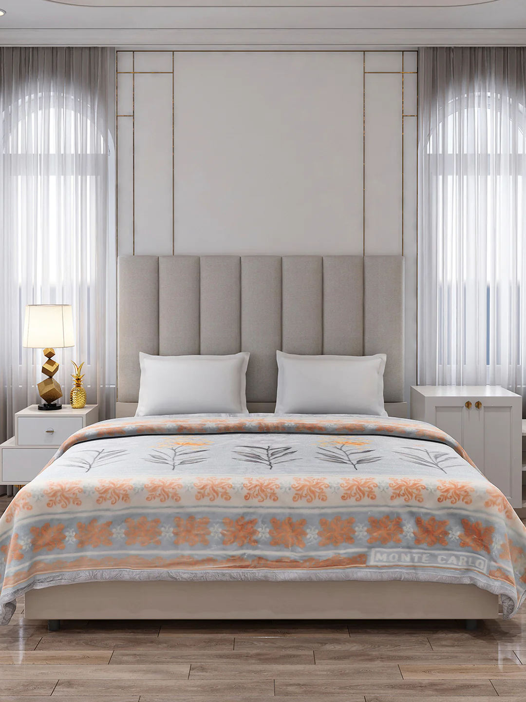 Printed Double Bed 2 Ply, 871 GSM Blanket for Heavy Winter - (Moon Valley Plus) - Image 2