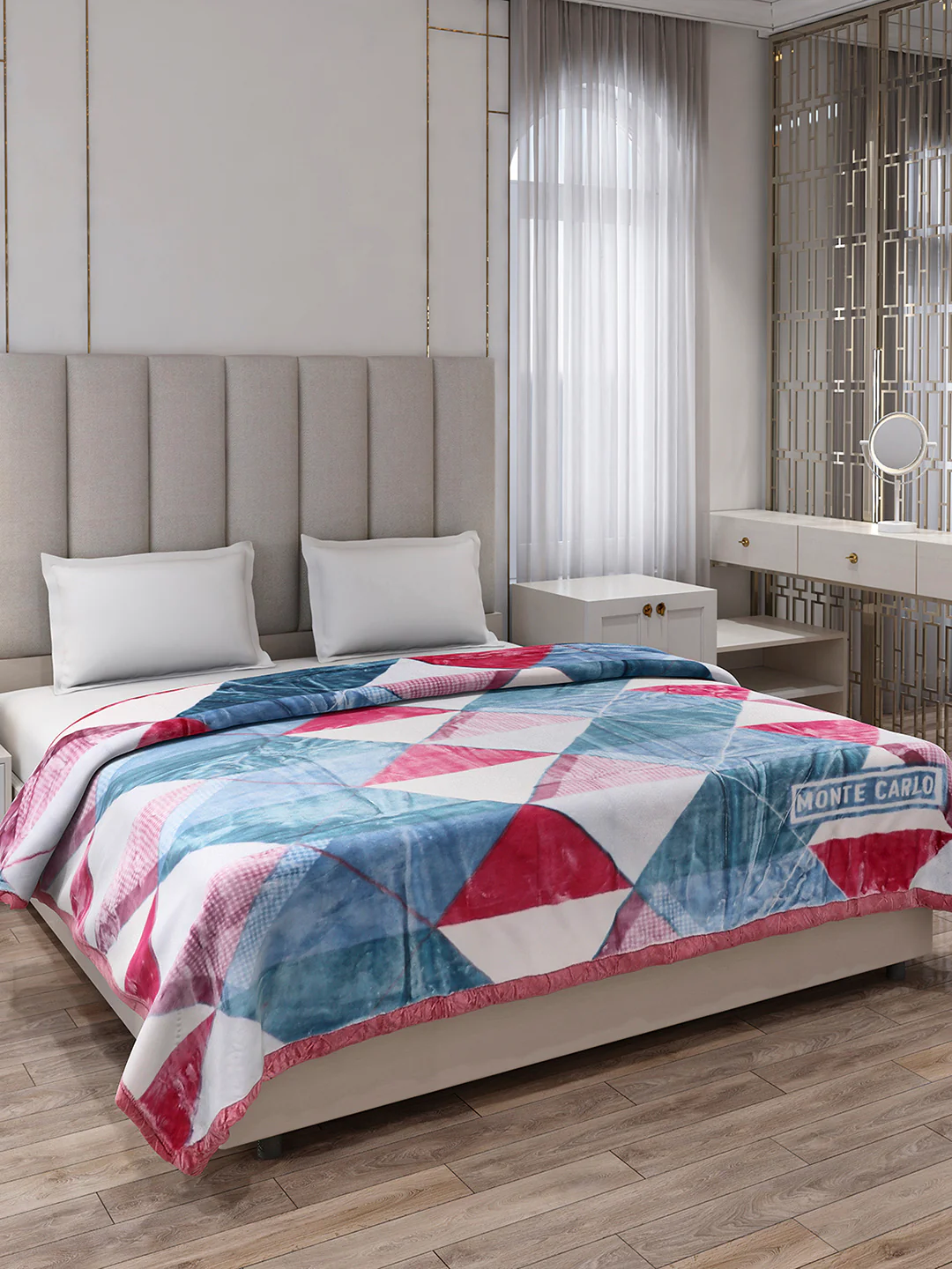 Printed Double Bed 2 Ply, 871 GSM Blanket for Heavy Winter - (Moon Valley Plus) - Image 4