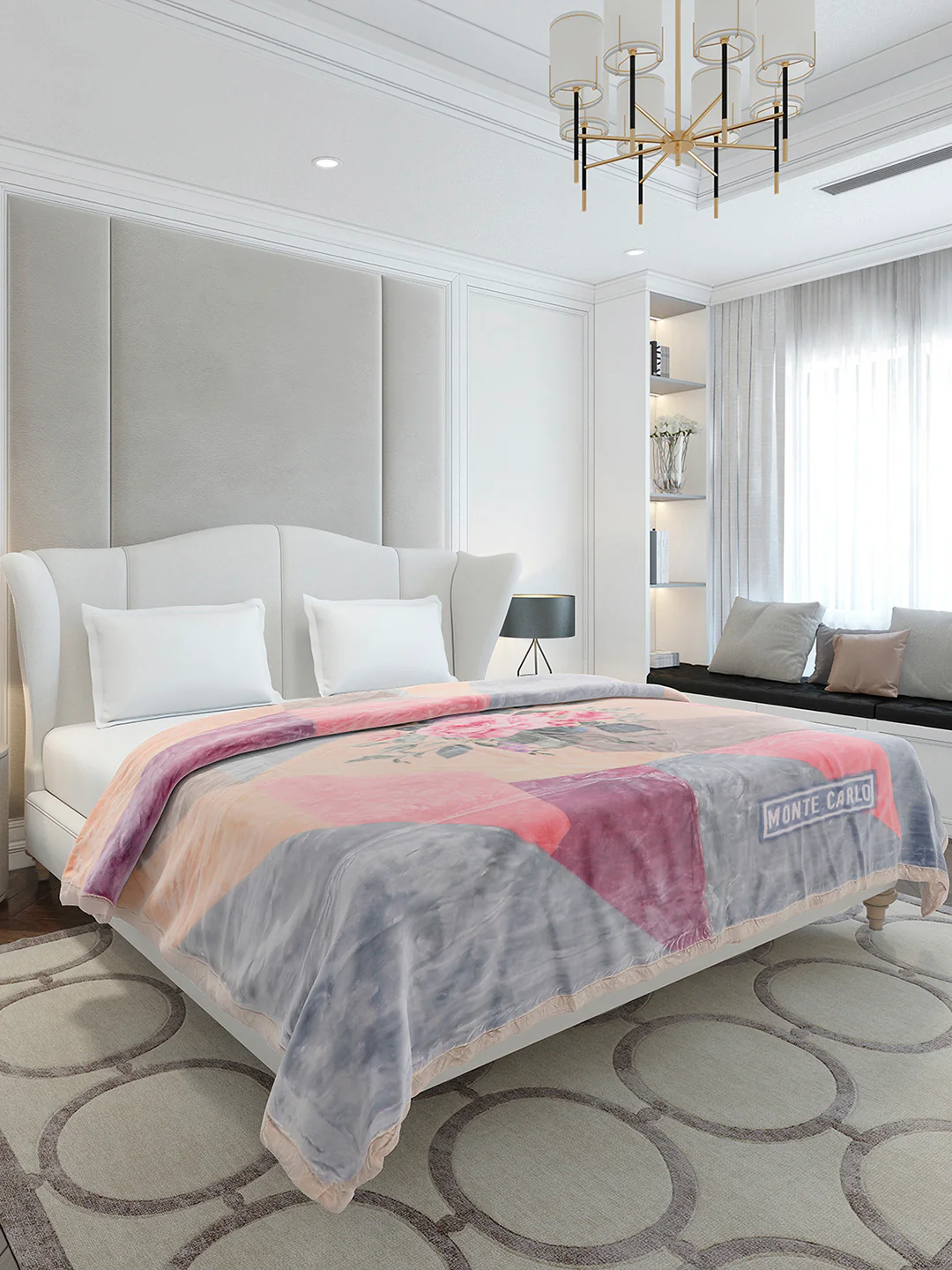 Printed Double Bed 2 Ply, 909 GSM Embossed Blanket for Heavy Winter - (Vista Plus) - Image 4