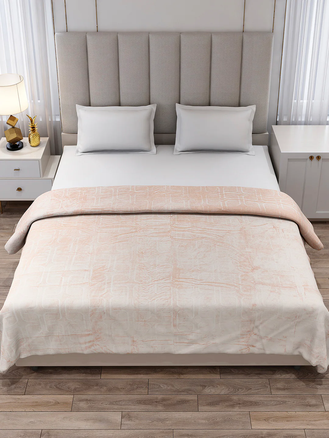 Printed Double Bed 210 GSM Blanket for AC Room - (Frosty) - Image 2