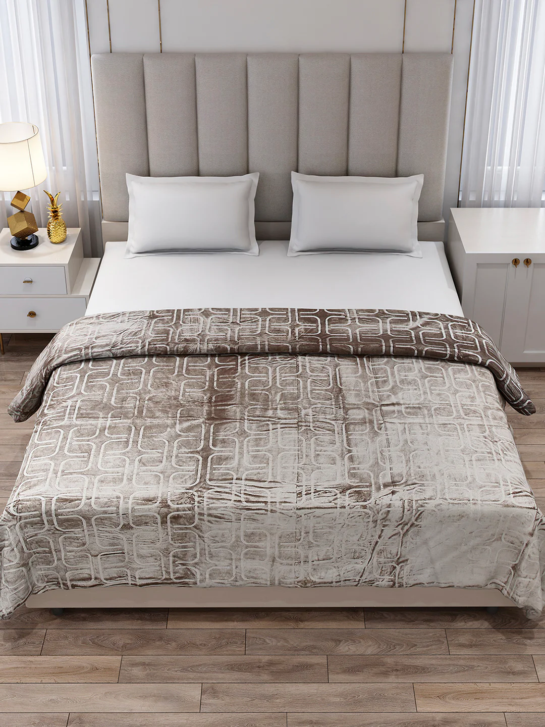Printed Double Bed 210 GSM Blanket for AC Room - (Frosty) - Image 2