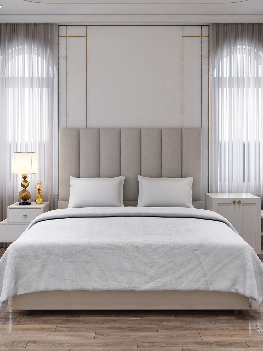 Printed Double Bed 210 GSM Blanket for AC Room - (Frosty) - Image 3