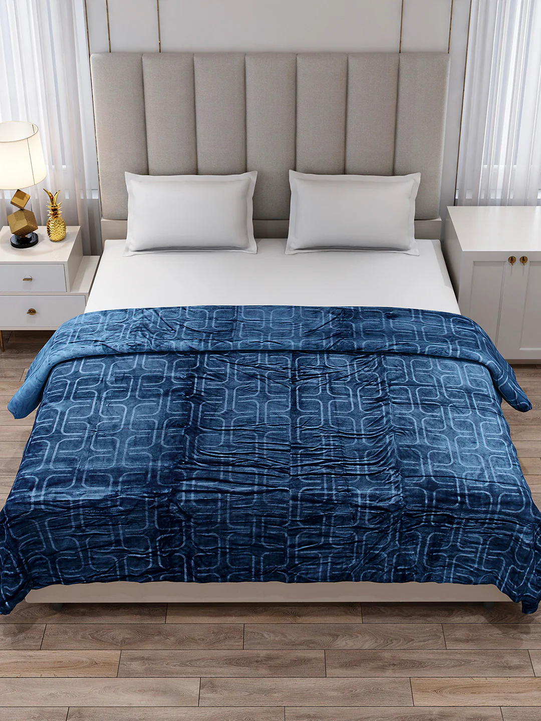 Printed Double Bed 210 GSM Blanket for AC Room - (Frosty) - Image 2