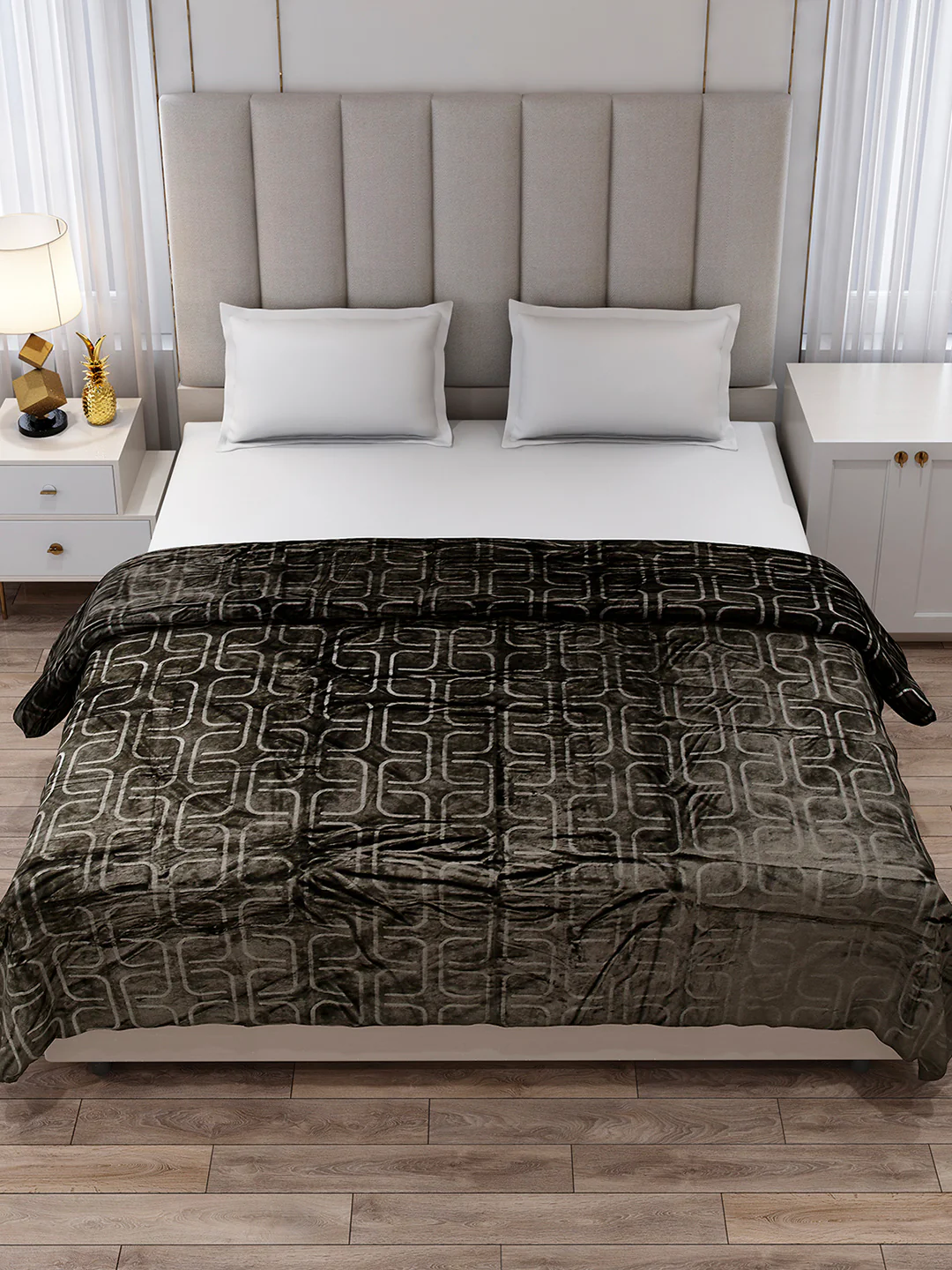 Printed Double Bed 210 GSM Blanket for AC Room - (Frosty) - Image 2