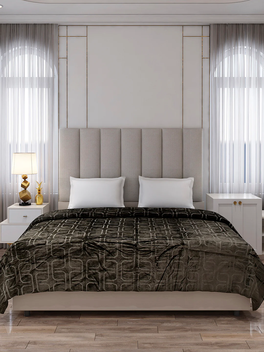 Printed Double Bed 210 GSM Blanket for AC Room - (Frosty) - Image 3