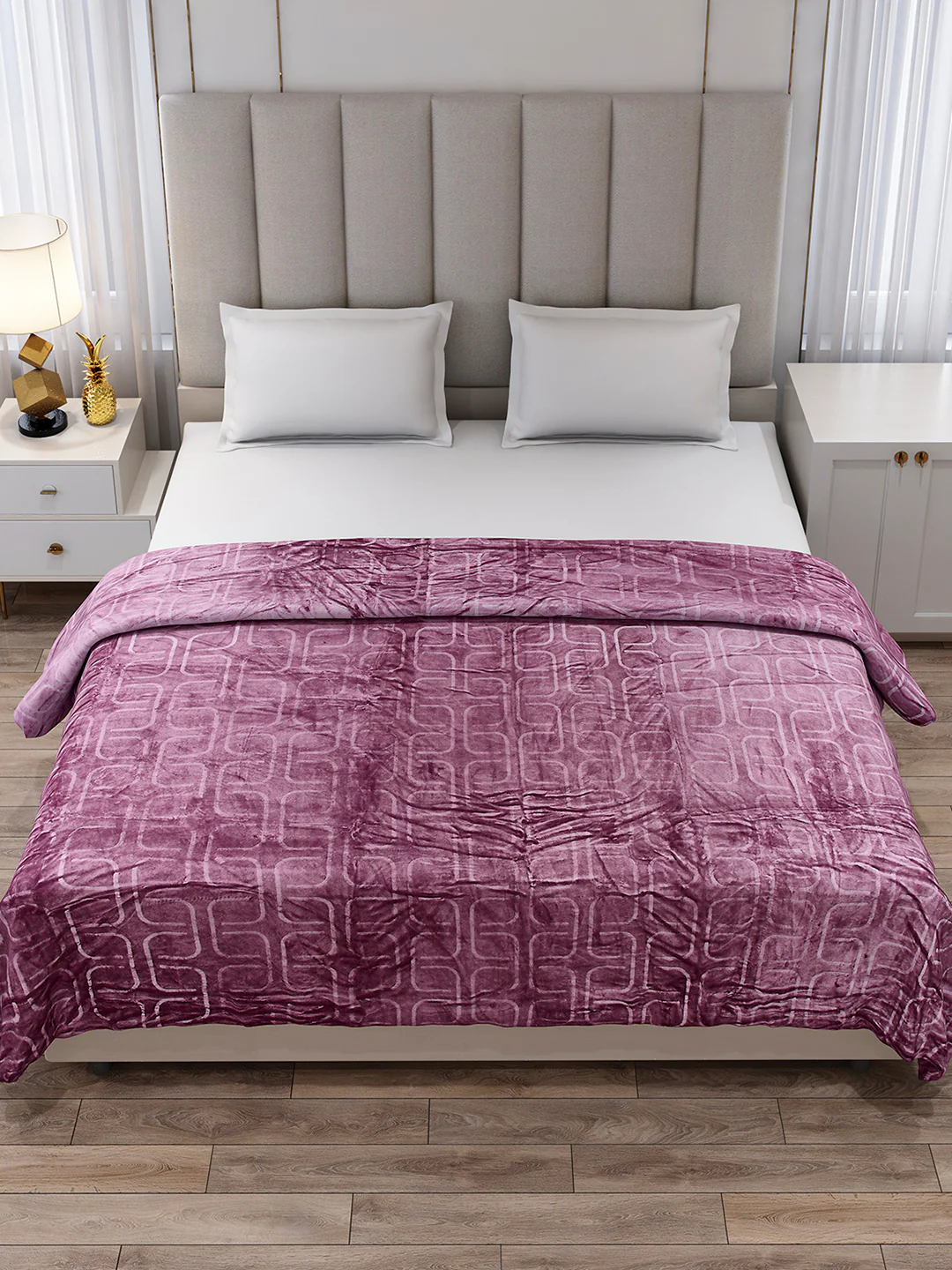 Printed Double Bed 210 GSM Blanket for AC Room - (Frosty) - Image 2