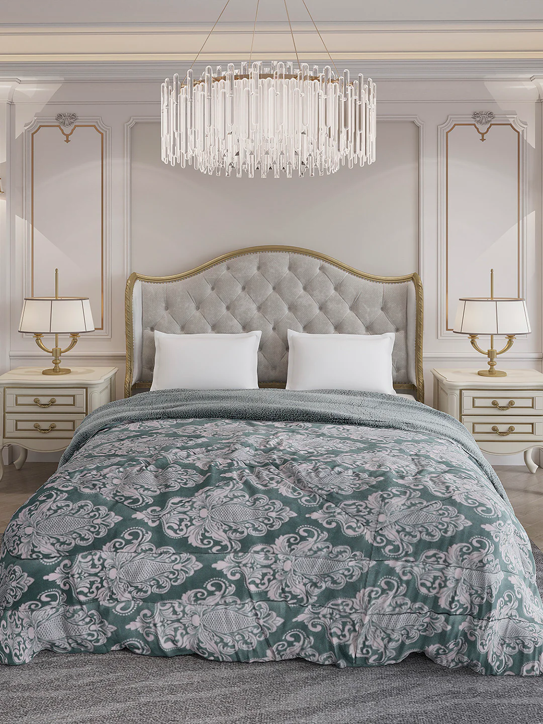 Printed Double Bed 210 GSM Comforter for Mild Winter (Nixie), Weight 729 gm - Image 2