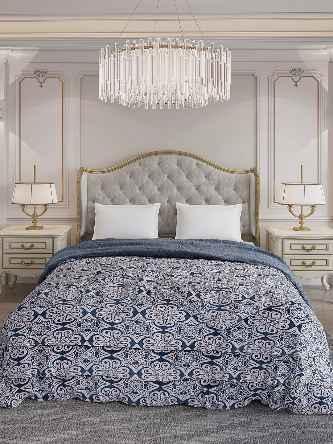 Printed Double Bed 210 GSM Comforter for Mild Winter (Nixie), Weight 729 gm - Image 2