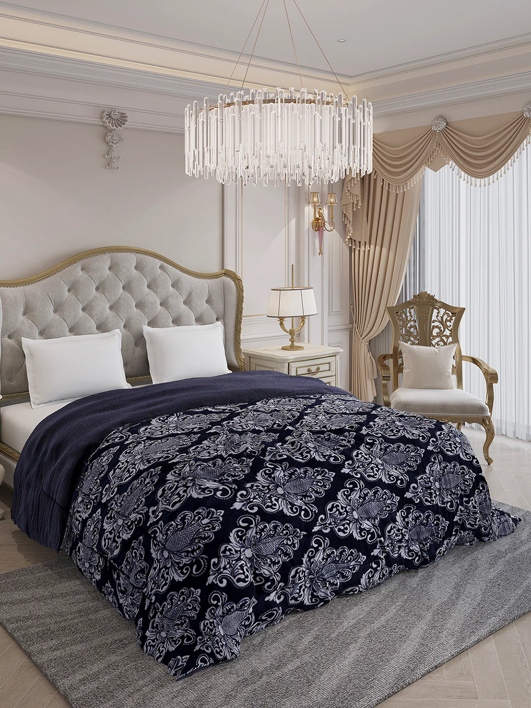 Printed Double Bed 210 GSM Comforter for Mild Winter (Nixie), Weight 729 gm - Image 4