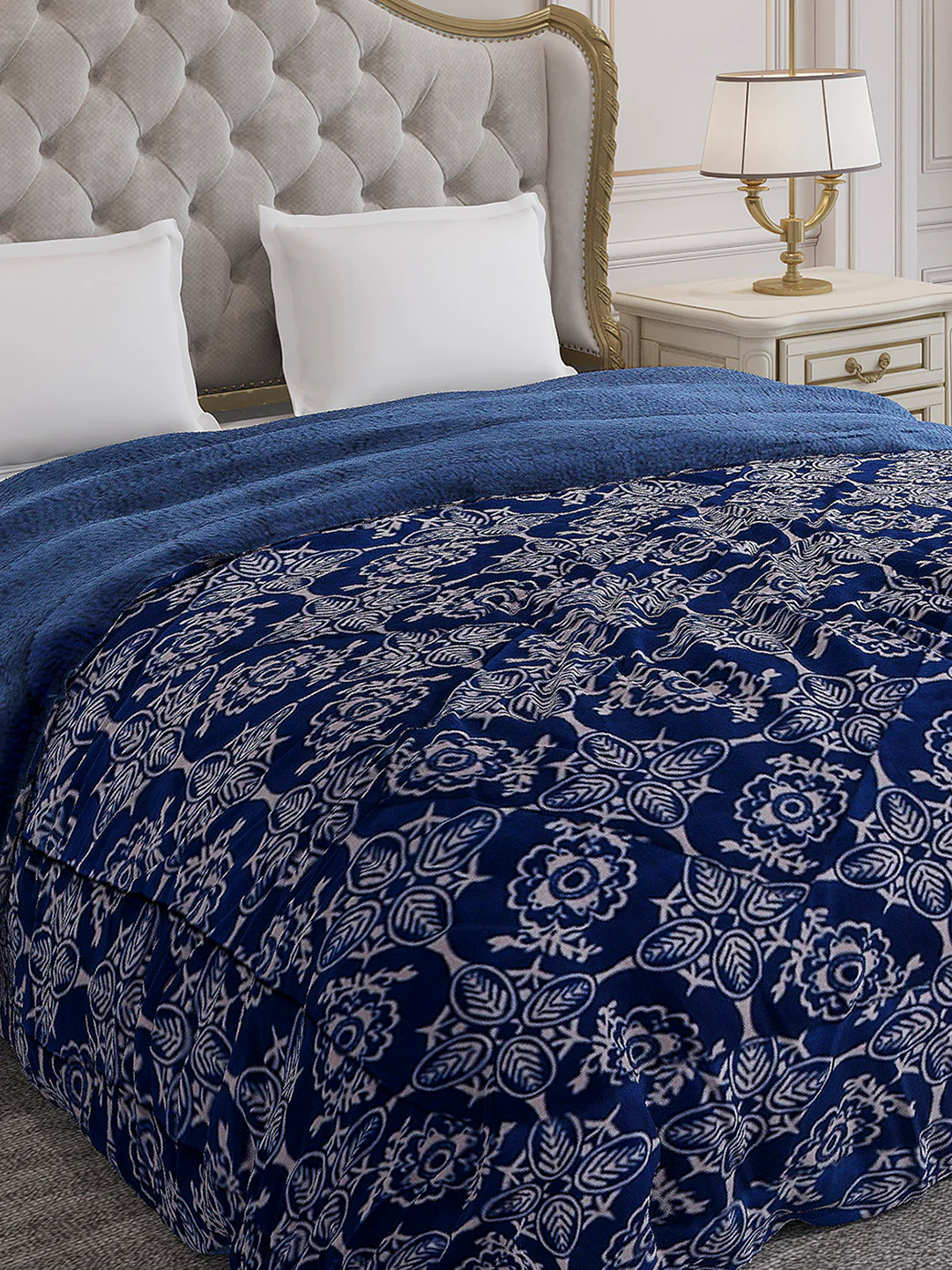 Printed Double Bed 210 GSM Comforter for Mild Winter (Nixie), Weight 729 gm
