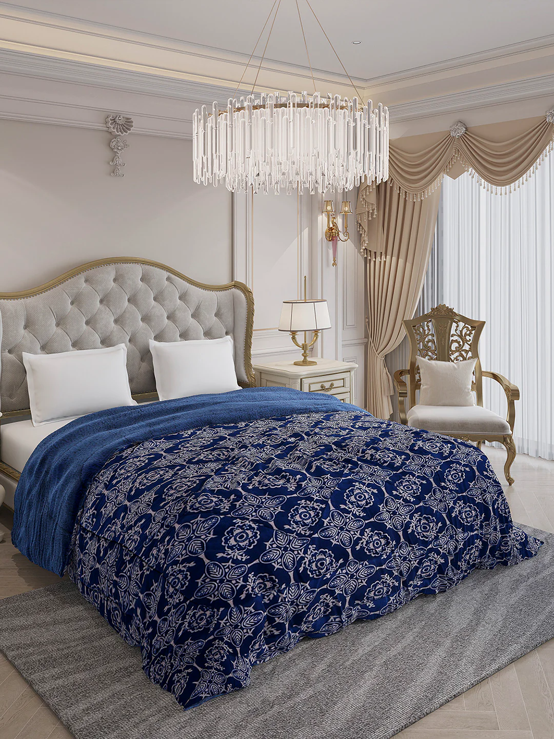 Printed Double Bed 210 GSM Comforter for Mild Winter (Nixie), Weight 729 gm - Image 4