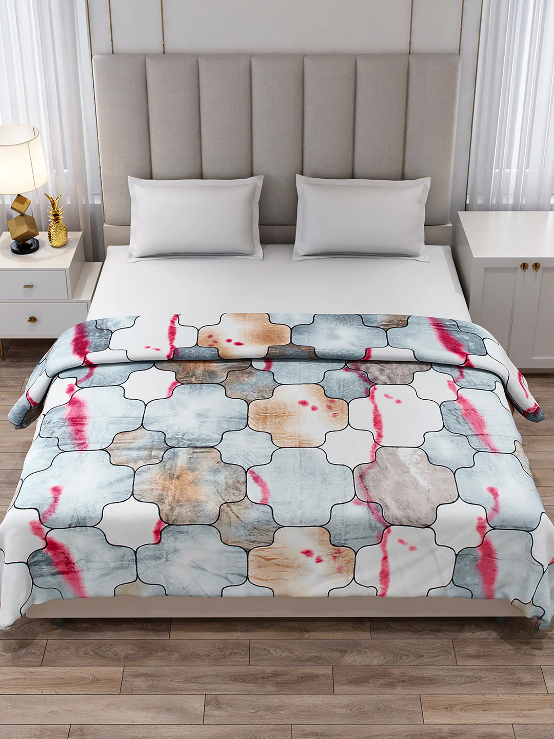Printed Double Bed 233 GSM Blanket for AC Room - (Plushy) - Image 2