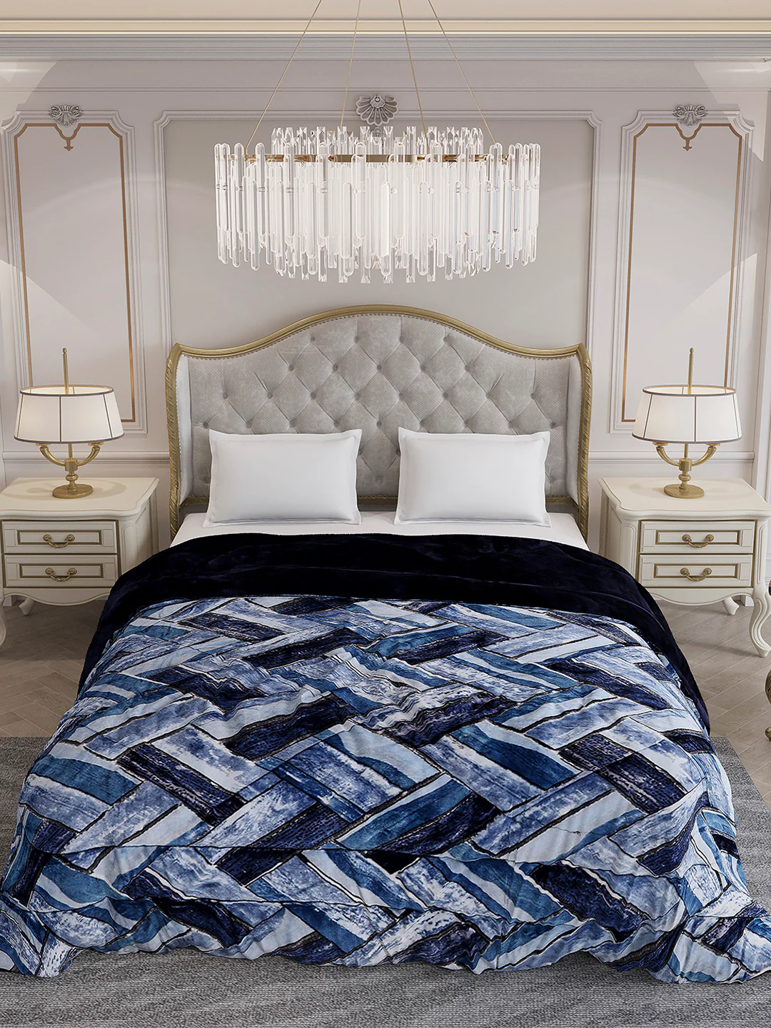 Printed Double Bed 233 GSM Comforter for Mild Winter (Beauty), Weight 855 gm - Image 3