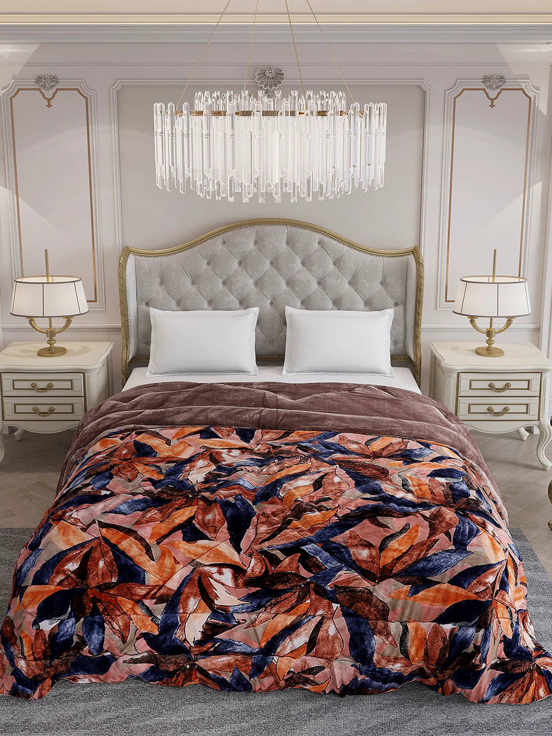 Printed Double Bed 233 GSM Comforter for Mild Winter (Beauty), Weight 855 gm - Image 3