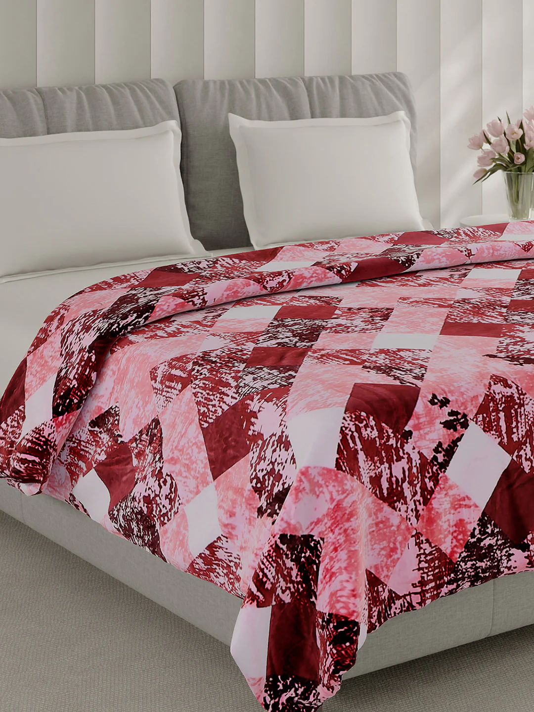 Printed Double Bed 240 GSM Blanket for AC Room - (Plushy)