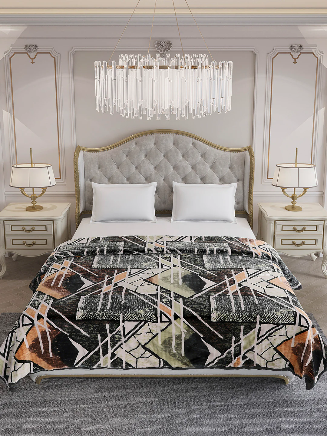 Printed Double Bed 3 Ply, 928 GSM Blanket for Winter - (Marvin PVC) - Image 3