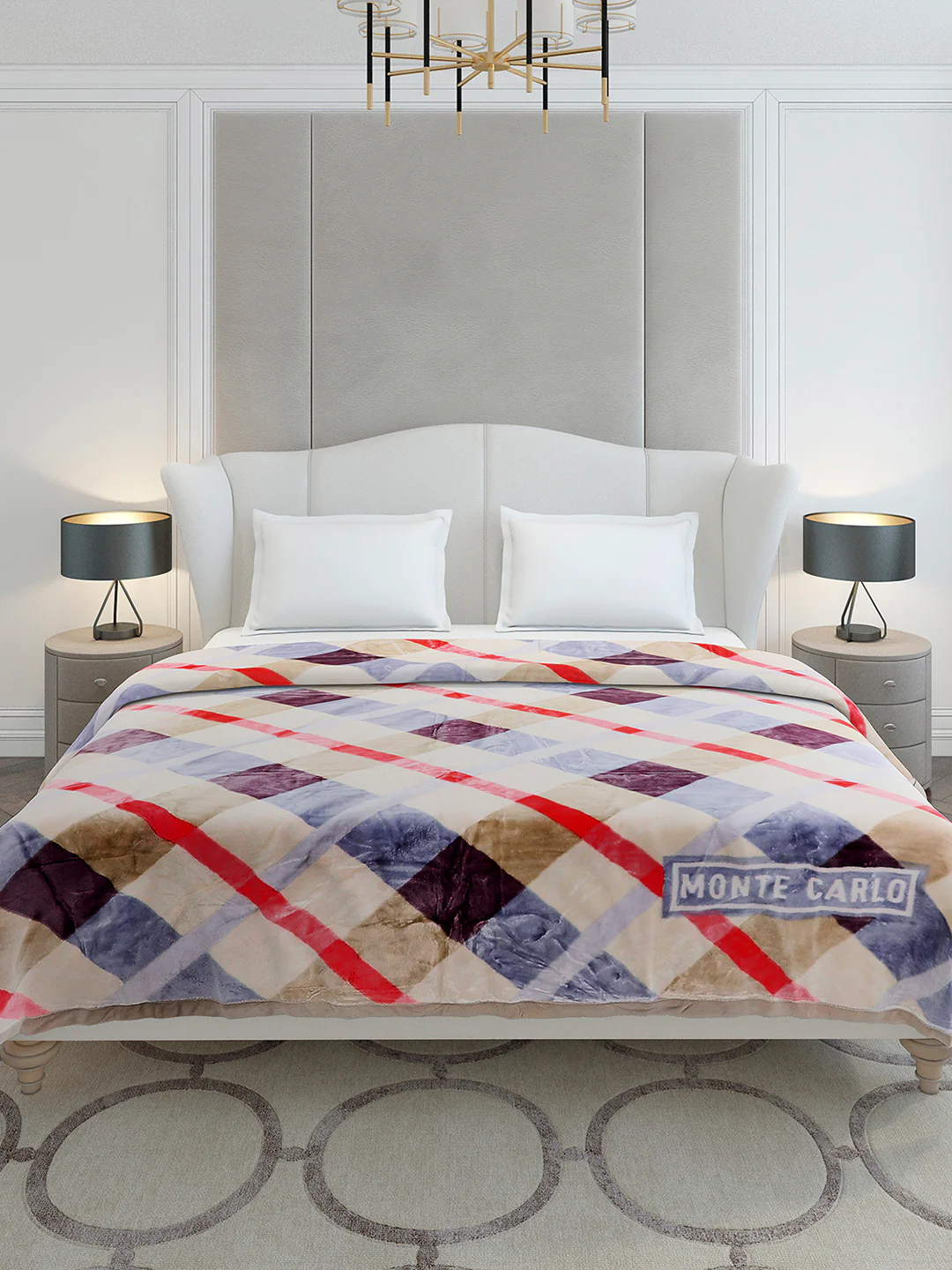 Printed Double Bed 3 Ply, 720 GSM Blanket for Heavy Winter - (Gala Glow) - Image 2