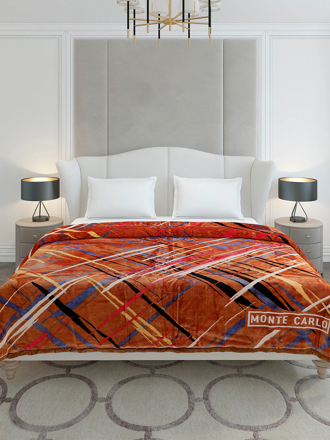 Printed Double Bed 3 Ply, 720 GSM Blanket for Heavy Winter - (Gala Glow) - Image 2