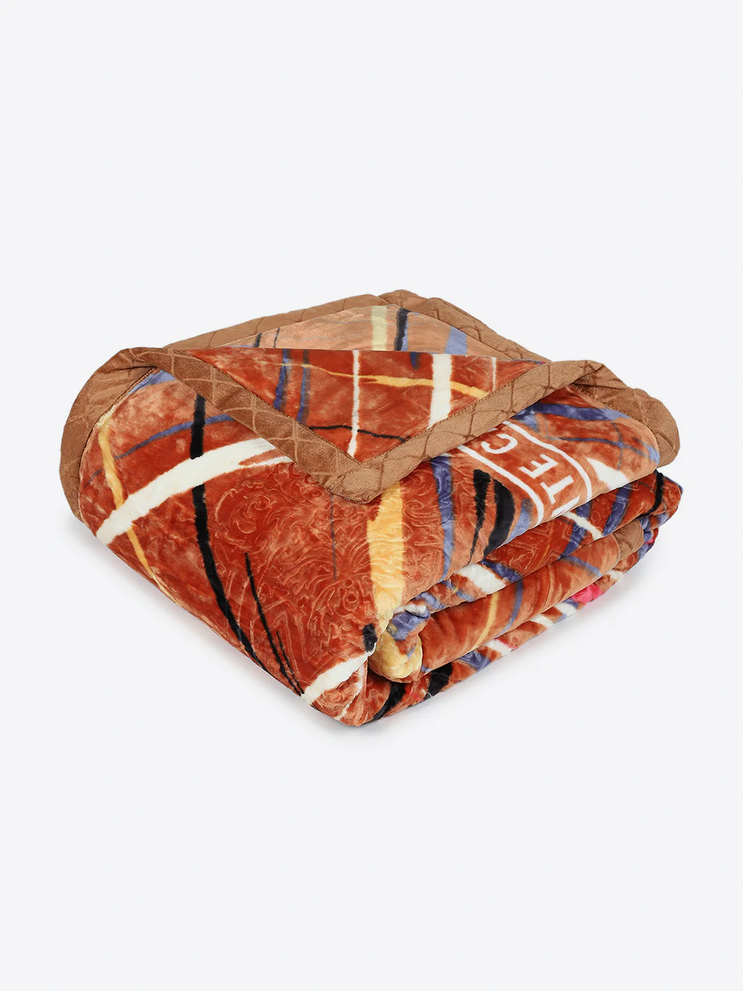 Printed Double Bed 3 Ply, 720 GSM Blanket for Heavy Winter - (Gala Glow) - Image 5