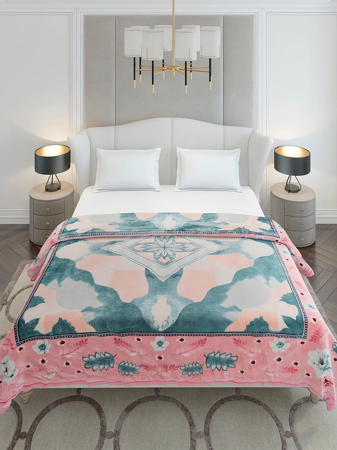 Printed Double Bed 3, 890 GSM Ply Blanket for Heavy Winter - (Gulnar) - Image 3