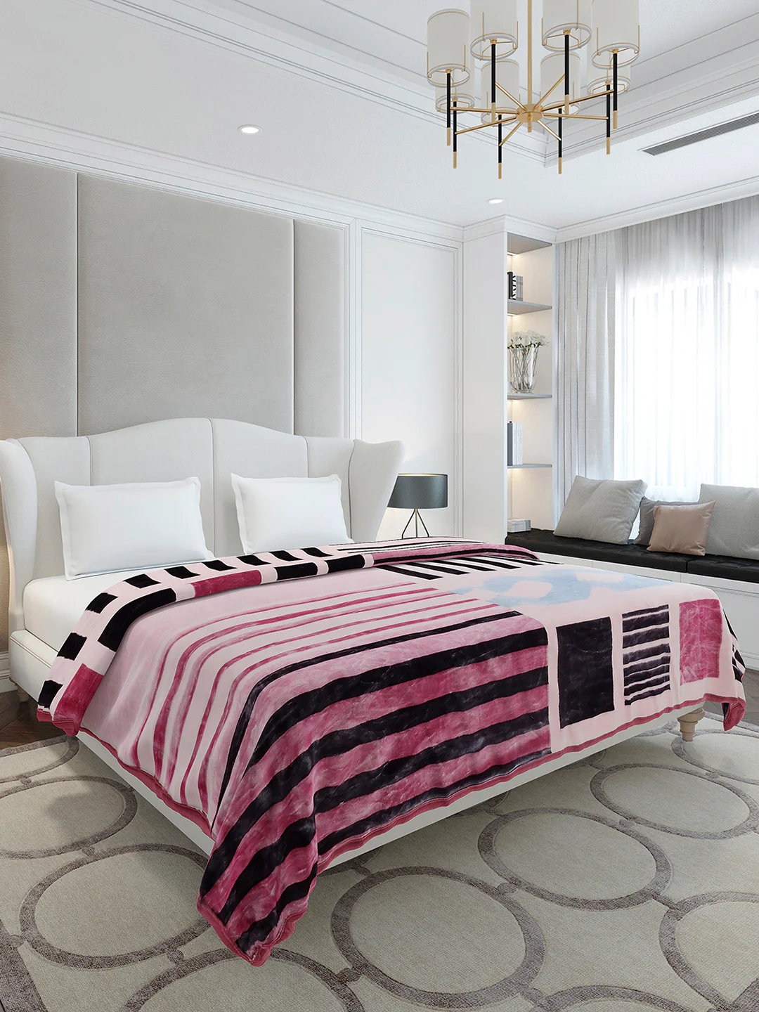Printed Double Bed 3, 890 GSM Ply Blanket for Heavy Winter - (Gulnar) - Image 4