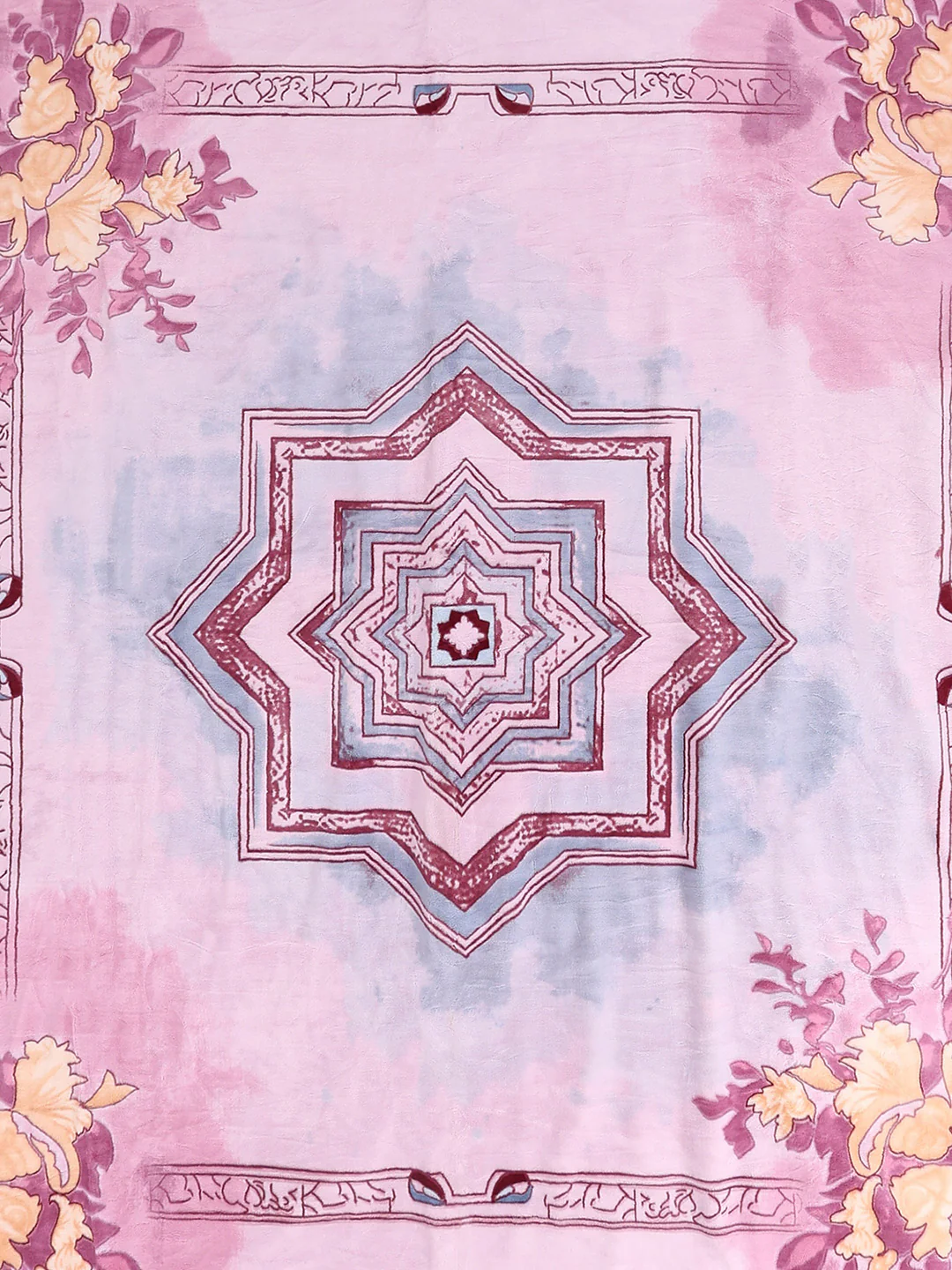 Printed Double Bed 3, 890 GSM Ply Blanket for Heavy Winter - (Rosewood) - Image 6